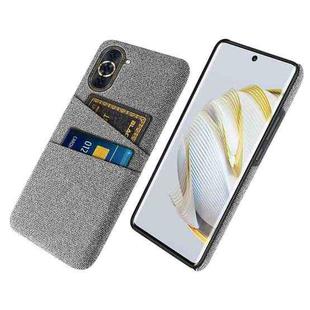 For Huawei nova 10 Pro Cloth Coated Hard Plastic Card Slots Phone Case(Light Grey)