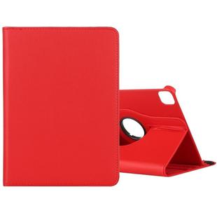 For iPad Pro 12.9 2022 / 2021 / 2020 Litchi Texture Horizontal Flip 360 Degrees Rotation Leather Tablet Case with Holder(Red)