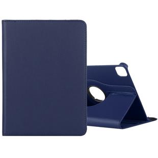 For iPad Pro 12.9 2022 / 2021 / 2020 Litchi Texture Horizontal Flip 360 Degrees Rotation Leather Tablet Case with Holder(Blue)
