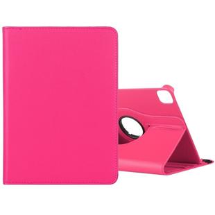 For iPad Air 13 2024 / iPad Pro 12.9 2022 / 2021 / 2020 Litchi Texture Horizontal Flip 360 Degrees Rotation Leather Tablet Case with Holder(Rose Red)