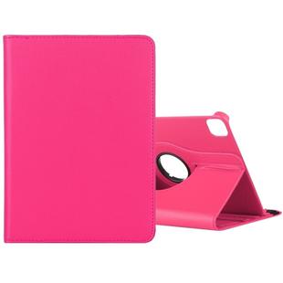For iPad Pro 11 2022 / 2021 / 2020 / iPad Air 2020 10.9 Litchi Texture Horizontal Flip 360 Degrees Rotation Leather Tablet Case with Holder(Rose Red)