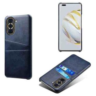 For Huawei nova 10 Pro Calf Texture Card Slots PC+PU Leather Phone Case(Blue)