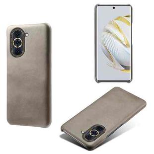 For Huawei nova 10 Calf Texture PC + PU Phone Case(Grey)