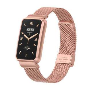 For Xiaomi Mi Band 7 Pro Milan Buckle Steel Metal Watch Band(Rose Red)