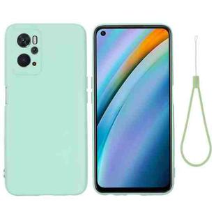 For OPPO K10 4G Pure Color Liquid Silicone Shockproof Full Coverage Phone Case(Green)