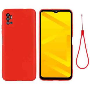 For ZTE Blade A71 2021 Pure Color Liquid Silicone Shockproof Full Coverage Phone Case(Red)