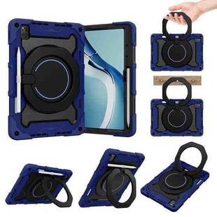 For Huawei MatePad Pro 12.6 2021 Armor Contrast Color Silicone + PC Tablet Case(Navy Blue)