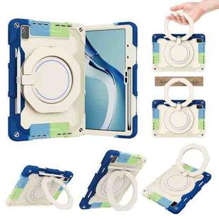 For Huawei MatePad Pro 12.6 2021 Armor Contrast Color Silicone + PC Tablet Case(Colorful Blue)