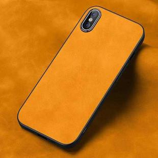 Frosted Skin Feel Phone Case For iPhone XS Max(Light Red Orange)