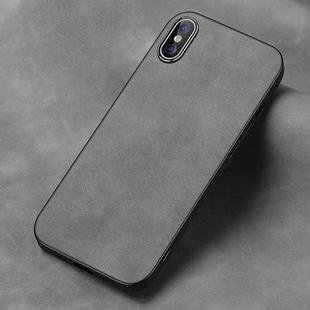 Frosted Skin Feel Phone Case For iPhone XS / X(Silver Grey)