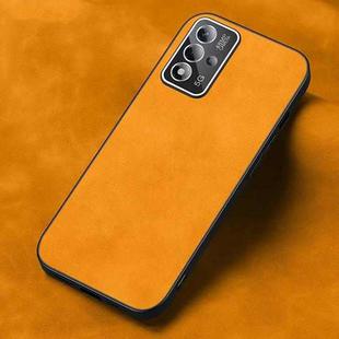 For OPPO A93s Frosted Skin Feel Phone Case(Light Red Orange)