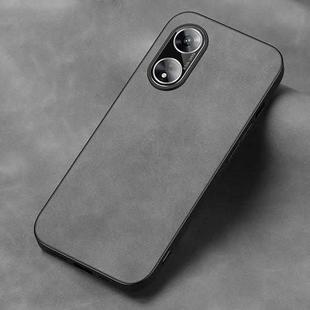 For OPPO A97 Frosted Skin Feel Phone Case(Silver Grey)