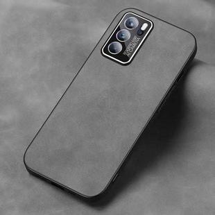 For OPPO Reno6 Pro Frosted Skin Feel Phone Case(Silver Grey)