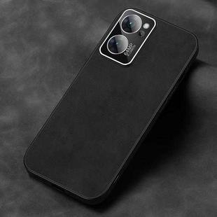 For OPPO Reno7 Frosted Skin Feel Phone Case(Black)