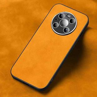 For Huawei Mate 40 Pro Frosted Skin Feel Phone Case(Light Red Orange)