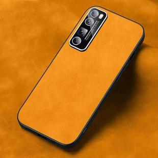 For Huawei nova 7 Pro Frosted Skin Feel Phone Case(Light Red Orange)