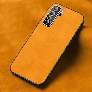 For Huawei nova 7 SE Frosted Skin Feel Phone Case(Light Red Orange)