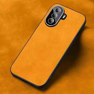 For Huawei Enjoy 50 Frosted Skin Feel Phone Case(Light Red Orange)