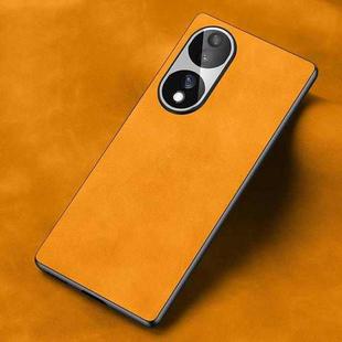 For Honor 70 Frosted Skin Feel Phone Case(Light Red Orange)