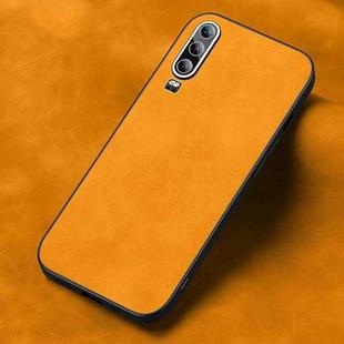 For Huawei P30 Frosted Skin Feel Phone Case(Light Red Orange)