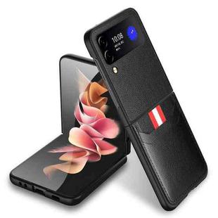 For Samsung Galaxy Z Flip4 5G GKK Litchi Texture Card Slot Phone Case(Black)