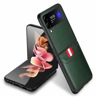 For Samsung Galaxy Z Flip4 5G GKK Litchi Texture Card Slot Phone Case(Green)
