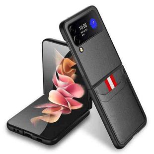 For Samsung Galaxy Z Flip4 5G GKK Litchi Texture Card Slot Phone Case(Grey)