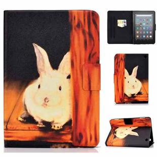 For Amazon Kindle Fire 7 2022 Electric Horizontal Flat Painted Leather Tablet Case(Bugs Bunny)