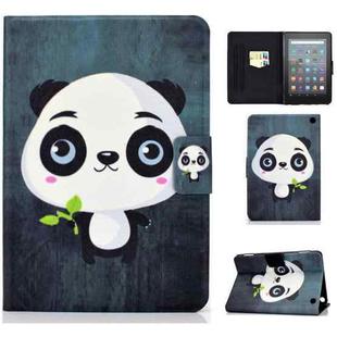 For Amazon Kindle Fire 7 2022 Electric Horizontal Flat Painted Leather Tablet Case(Big Panda)