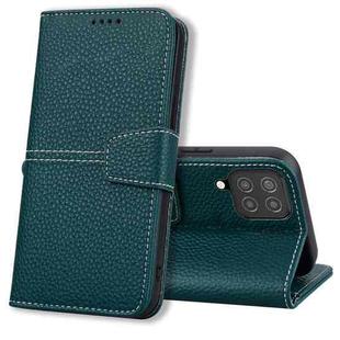 For Samsung Galaxy A22 4G Litchi RFID Leather Phone Case(Green)