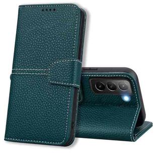 For Samsung Galaxy S21 5G Litchi RFID Leather Phone Case(Green)