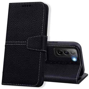 For Samsung Galaxy S21+ 5G Litchi RFID Leather Phone Case(Black)
