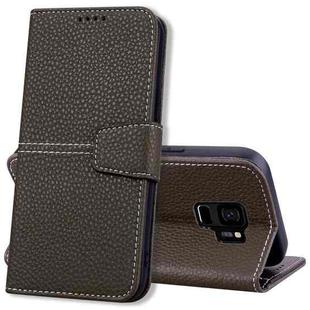 For Samsung Galaxy S9 Litchi RFID Leather Phone Case(Khaki)