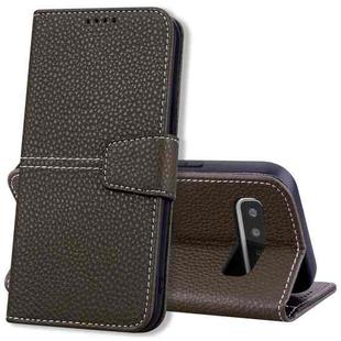 For Samsung Galaxy S10 Litchi RFID Leather Phone Case(Khaki)