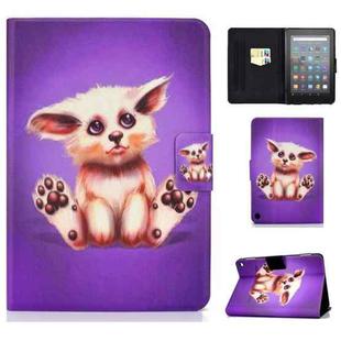 For Amazon Kindle Fire 7 2022 Electric Horizontal Flat Painted Leather Tablet Case(Golden Fox)