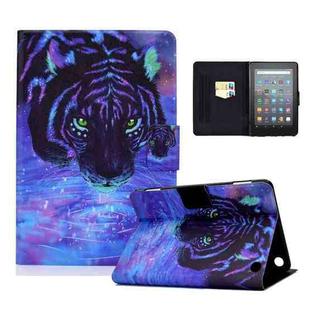 For Amazon Kindle Fire 7 2022 Electric Pressed Smart Leather Tablet Case(Star Lion)