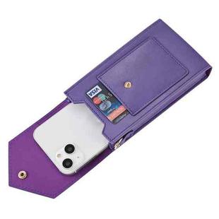 Leather Phone Case Crossbody Wallet Bag(Purple)