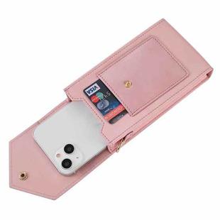 Leather Phone Case Crossbody Wallet Bag(Pink)