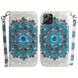 For Infinix Hot 11 2022 3D Colored Horizontal Flip Leather Phone Case(Peacock Wreath)