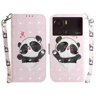 For Infinix Note 12 VIP 3D Colored Horizontal Flip Leather Phone Case(Heart Panda)