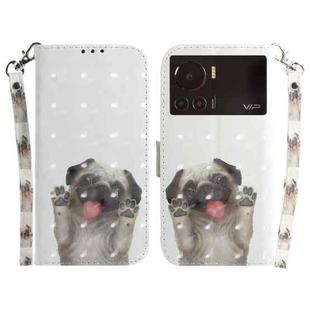 For Infinix Note 12 VIP 3D Colored Horizontal Flip Leather Phone Case(Pug)