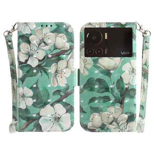 For Infinix Note 12 VIP 3D Colored Horizontal Flip Leather Phone Case(Watercolor Flower)