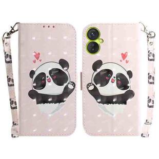 For Tecno Spark 9 Pro 3D Colored Horizontal Flip Leather Phone Case(Heart Panda)