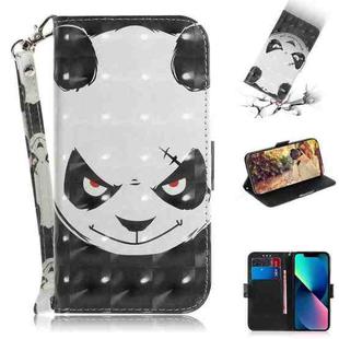 For iPhone 14 Plus 3D Colored Horizontal Flip Leather Phone Case (Angry Bear)