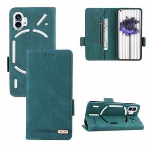 For Nothing Phone 1 Magnetic Clasp Flip Leather Phone Case(Green)