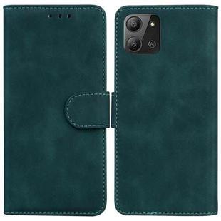 For Infinix Hot 11 2022 Skin Feel Pure Color Flip Leather Phone Case(Green)
