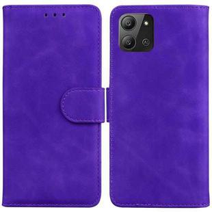 For Infinix Hot 11 2022 Skin Feel Pure Color Flip Leather Phone Case(Purple)