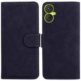 For Tecno Spark 9 Pro Skin Feel Pure Color Flip Leather Phone Case(Black)