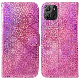 For Infinix Hot 11 2022 Colorful Magnetic Buckle Leather Phone Case(Pink)