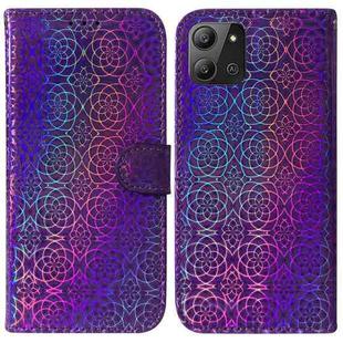 For Infinix Hot 11 2022 Colorful Magnetic Buckle Leather Phone Case(Purple)